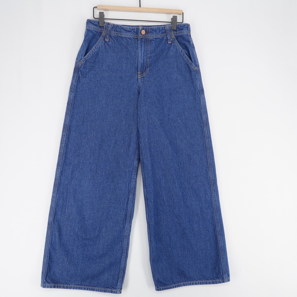 Gap Baggy Jeans Womens 27/4R Dark Blue Mid Rise Ultrasoft Denim Dark Indigo